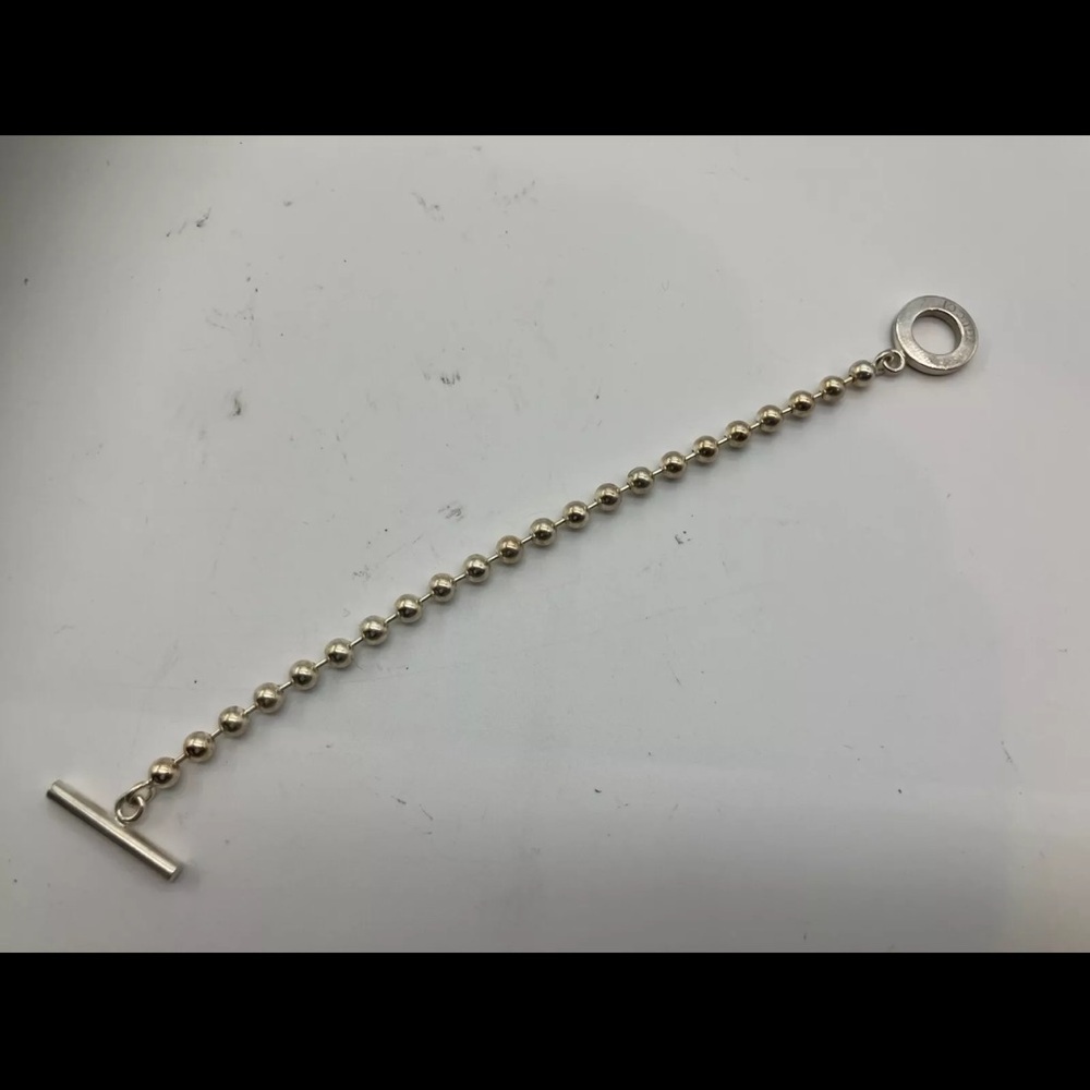 Gucci Ball Chain Bracelet SV925 14.8g 18.5cm length 5mm ball diameter Free S... - Picture 6 of 9